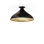 Lampe encastrée large Swell (extérieur noir, intérieur laiton)