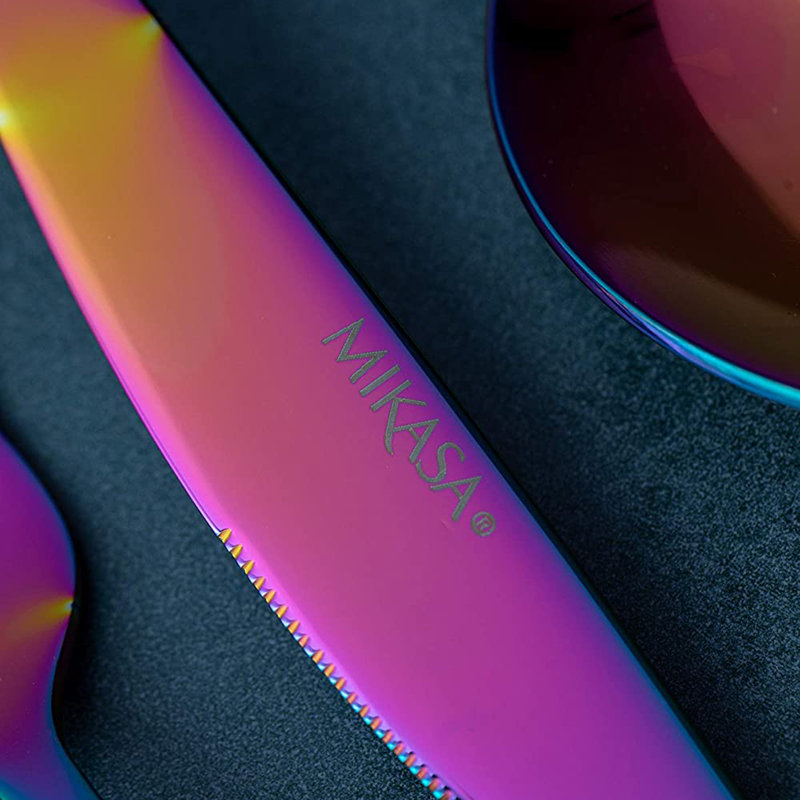 Iridescent Rainbow 16 Piece Cutlery Set, Service for 4