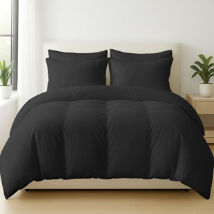 Cotton Solid Colour Duvet Cover Set with Pillow Shams