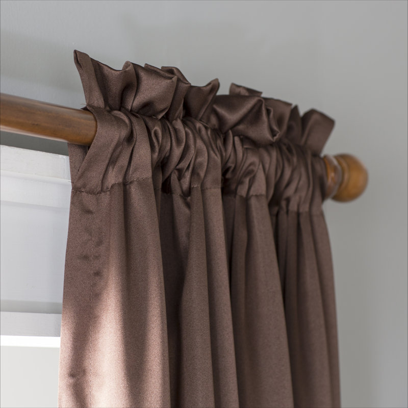 Panneau de rideau obscurcissant et isolant en polyester - Basics by Wayfair ™, Prune, 1, l 54 po x L 63 po