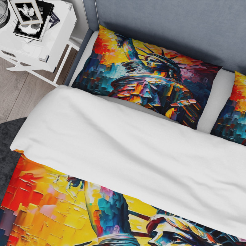 Ensemble de housse de couette en microfibre / polyester New York Views At Sunset III Bedding