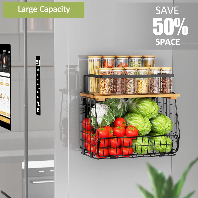 Covered Refrigerator Magnetic Storage Rack