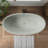 71'' Terrazzo Freestanding Solid Surface Outdoor Stone Ourdoor Soaking Bathtub