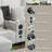 Multifunctional Modern Sofas, Chenille U-shape With Storage, Light Grey