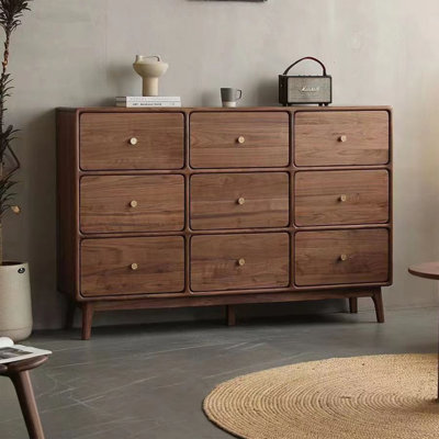 Brass Handle Rounded Buffet Table