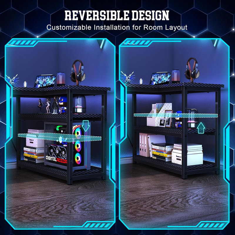 L-Shaped MDF Steel Computer Desk