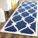 Erol   Geometric Handmade Tufted Wool Navy/Ivory Area Rug