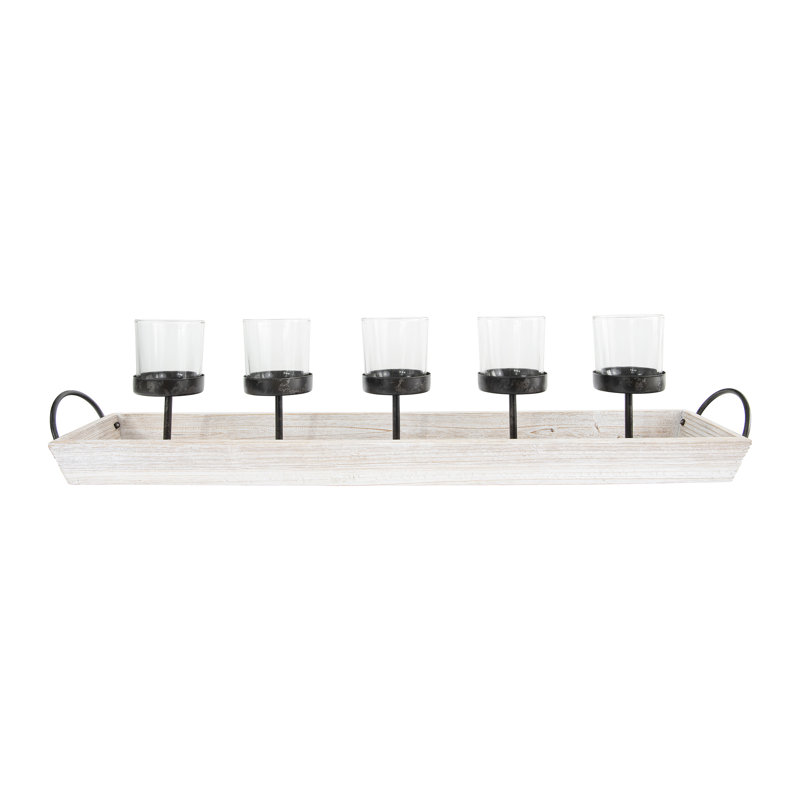 6 Piece Tabletop Votive Holder Set, Off-White