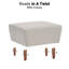 Repose-pieds rembourré moderne Kaya de 24 po-95622471