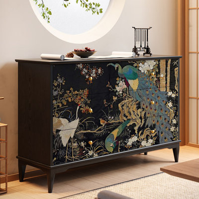 Armoire en bois massif de style chinois