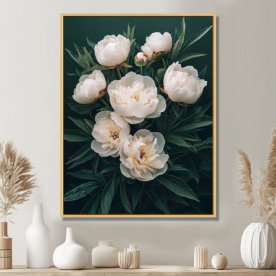 Art sur toile, pivoines sombres II