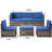 5 - Person Outdoor Wicker Patio Conversation Furniture Set With Storage Table-125039500
