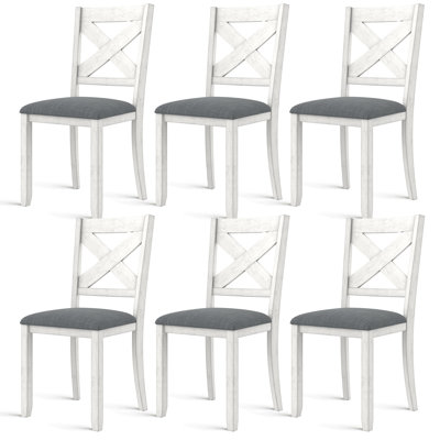 Chaises de salle à manger rembourrées en bois massif Duckworth