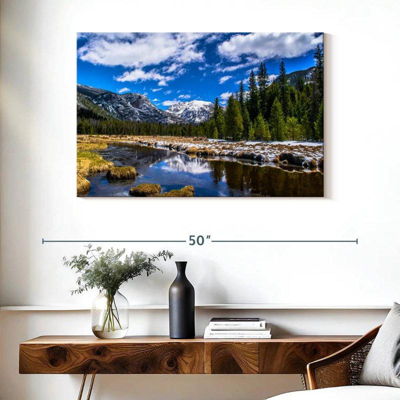 Alvord Rocky Mountain Park In Winter, 26" H x 39" W