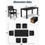 Ensemble de 2 chaises de salle à manger d'extérieur toutes saisons avec siège et dossier incurvés larges en plastique pour l'extérieur extérieur / jardin / piscine / porche / terrasse-120467094