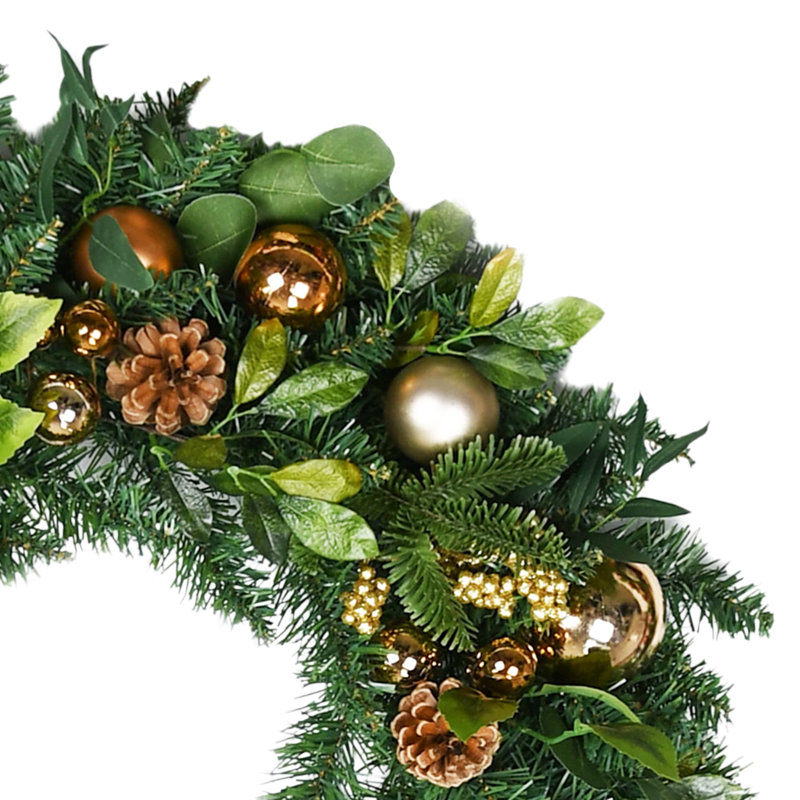 32 " Handmade Mixed Greenery Wreath