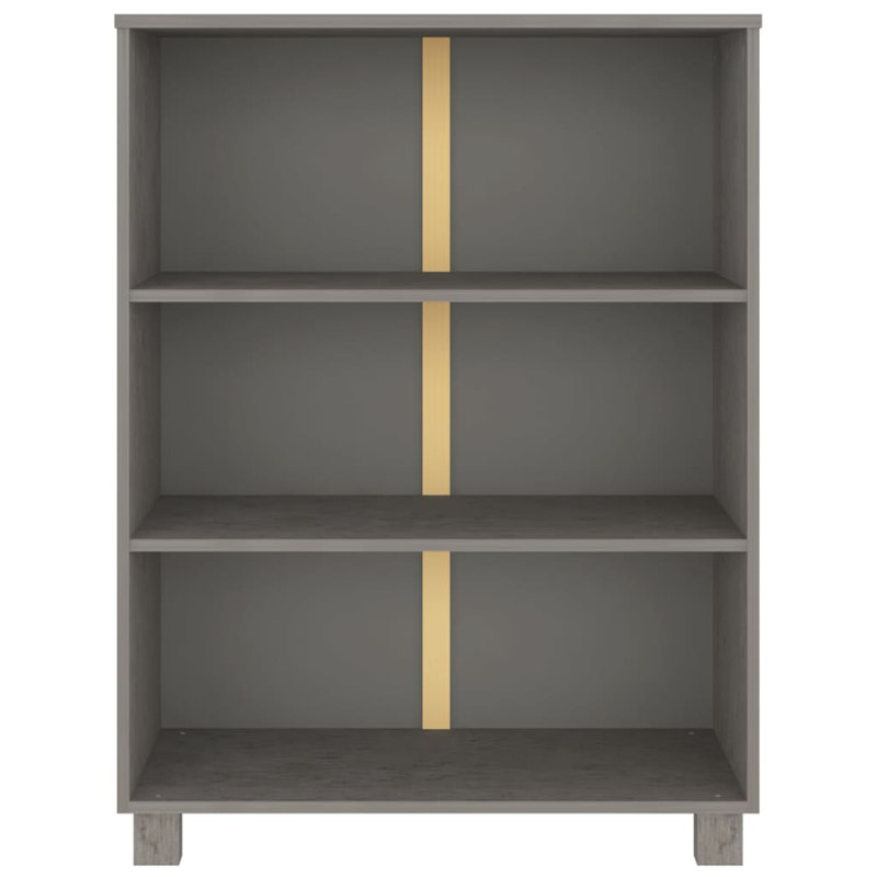 Huckstadt 112cm H x 85cm W Solid Wood Standard Bookcase, Light Grey