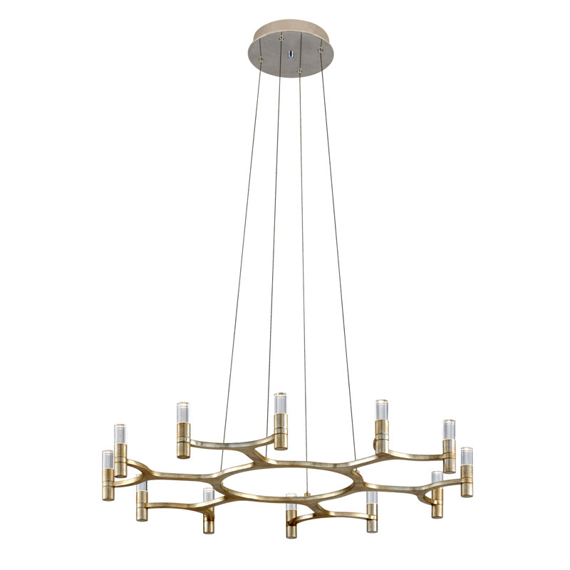 Nexus 12-Light Unique Wagon Wheel LED Chandelier