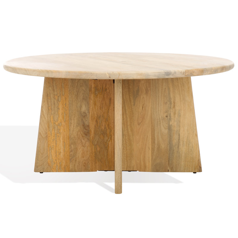 Madilynn Marble Top Single Coffee Table, Natural/Natural