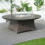 Table de foyer d'extérieur au propane en aluminium H 27,17 po x l 70,87 po Vassilieva