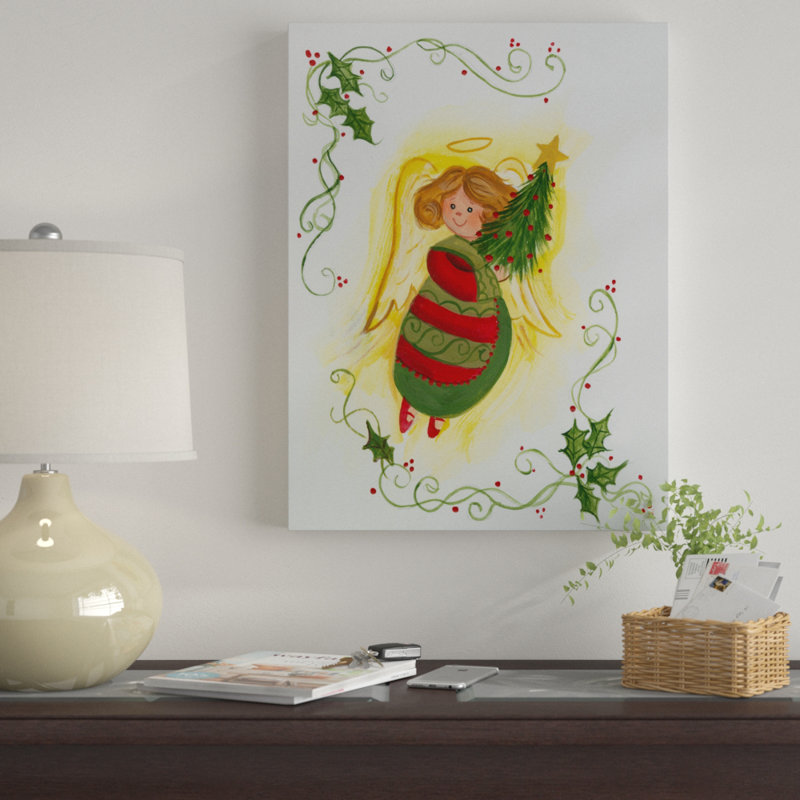 Toile «Green and Red Wings», H 19 po x l 14 po x P 2 po