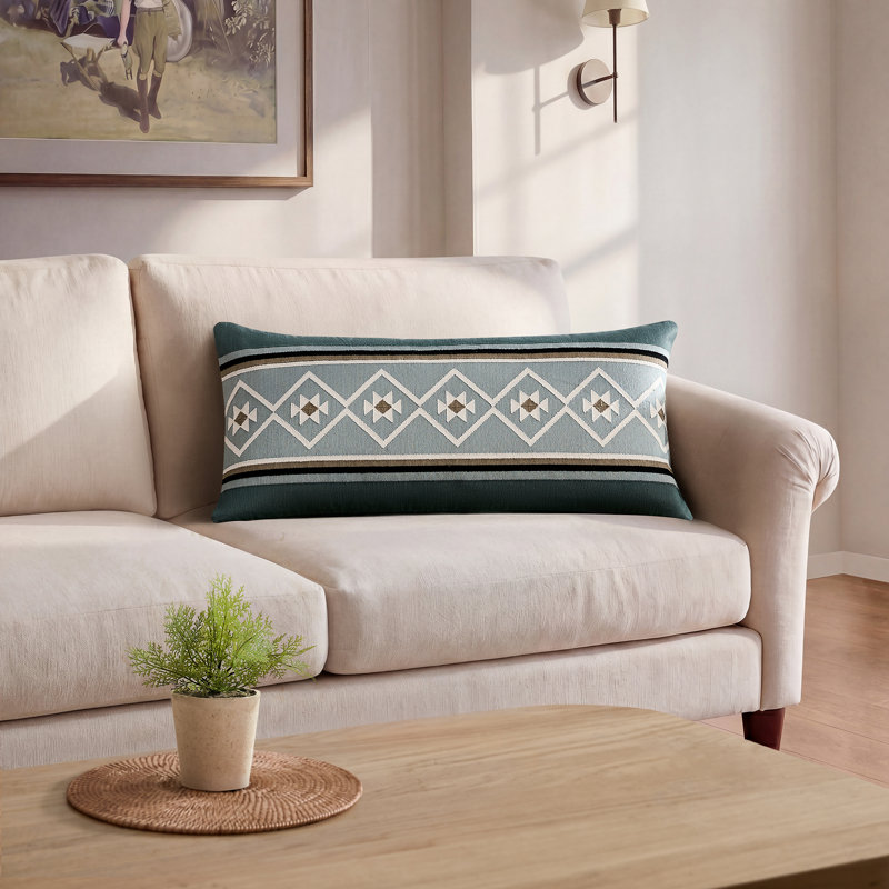 Quilted Star Pillow 14x30"