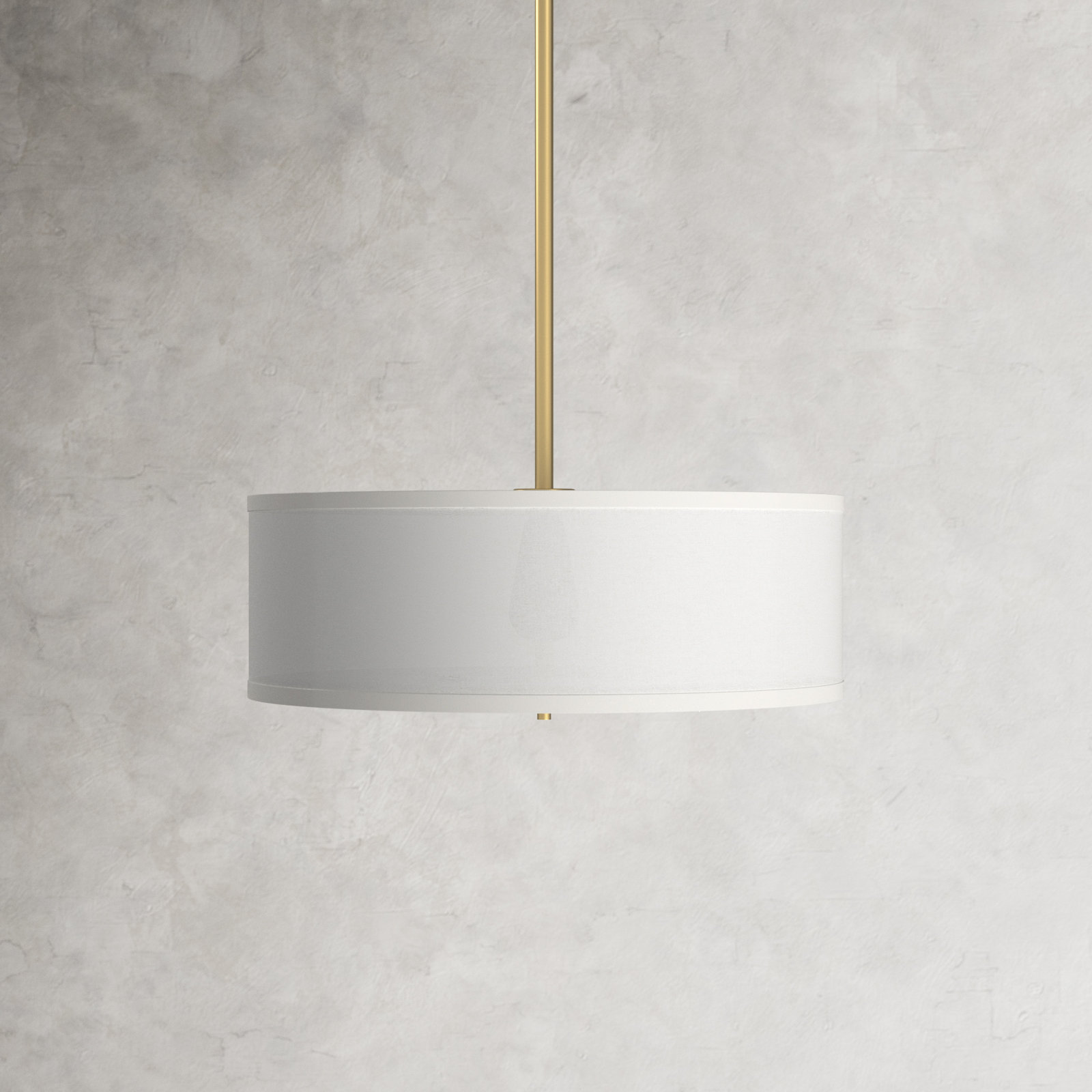 Reed 3 Light Dimmable Pendant, Natural Brass