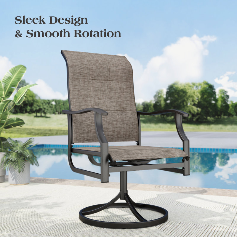 8 chaises de patio pivotantes 8 pièces