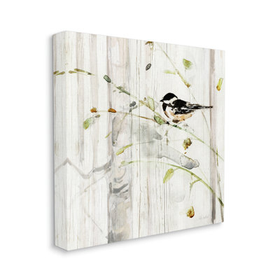 «Au-830-Canvas Cottage Bird Botanical Nature On Canvas» par Sally Swatland, peinture