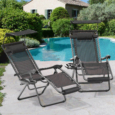 Fauteuils inclinables très larges avec abat-jour réglable Raniero