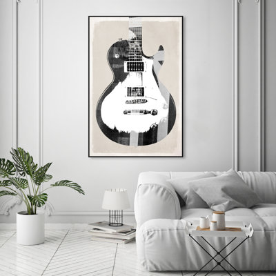 " Music And Dance Guitar Display, Black "