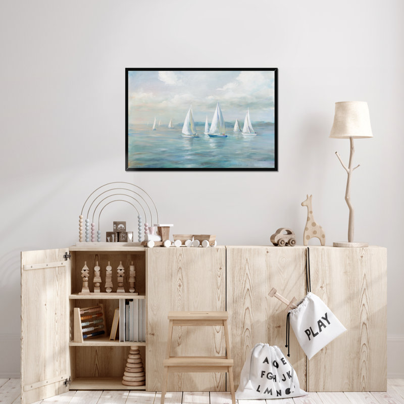 Setting Sail Crop by Danhui Nai - Painting, Black Framed Paper Print, 34cm H x 50cm W