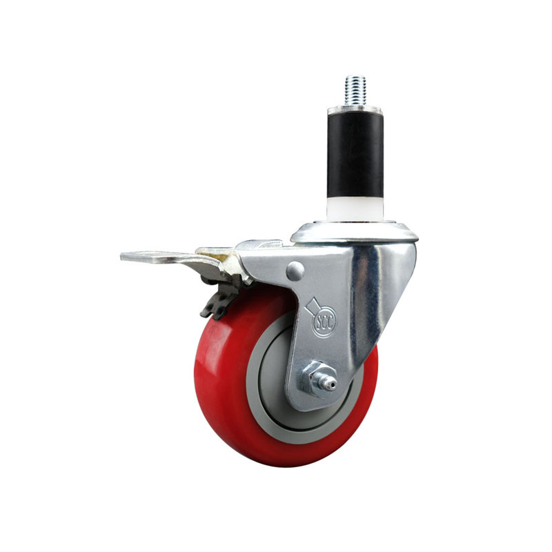 Poly pivot pivotant 1 3/8 po à roulettes extensibles avec frein à verrouillage total SCC