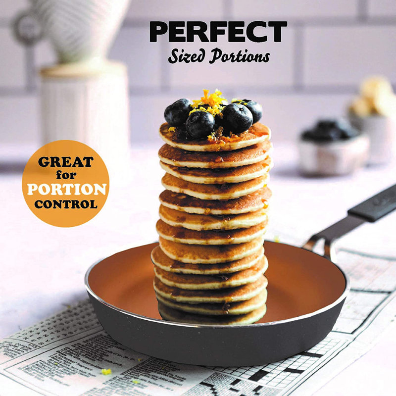 Gotham Steel Stackable Space Saving 5 Piece Copper Non Stick Mini Cookware Set