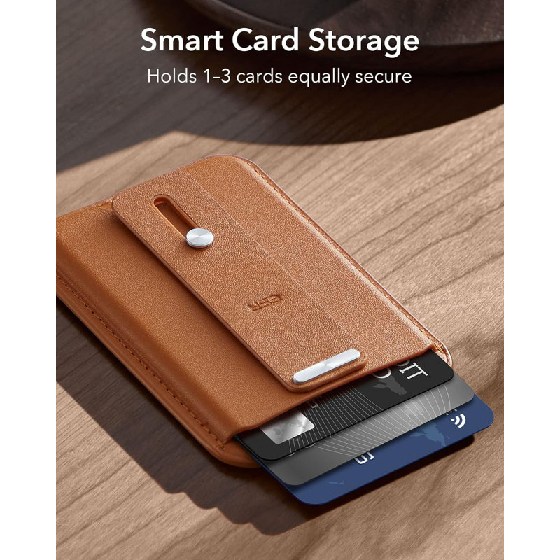 Porte-monnaie magnétique ESR HaloLock, Brun caramel