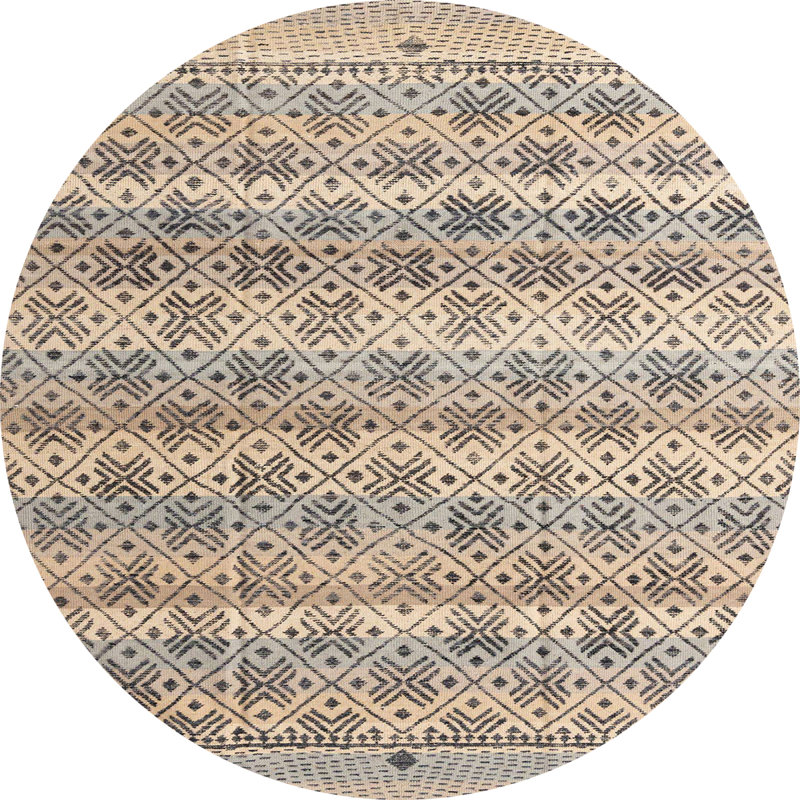 Abstract Indoor Rug, Round 4'