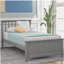 Lit plateforme en bois simple, gris