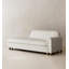 Chaise longue de style nordique en bois massif blanc et velours pour la chambre et le salon-130483293