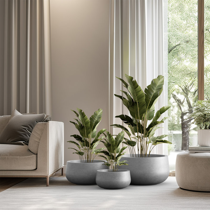 Lupin Handmade Pot Planter, Stone Finish