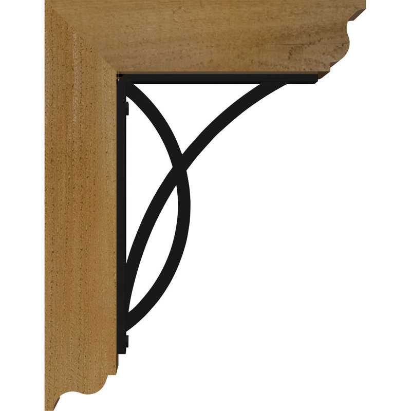 Support simple en acier 4 po Miller, H 19 po x P 16 po, Cèdre rouge de l'Ouest l 3 1/2 po x T 2 po (lisse