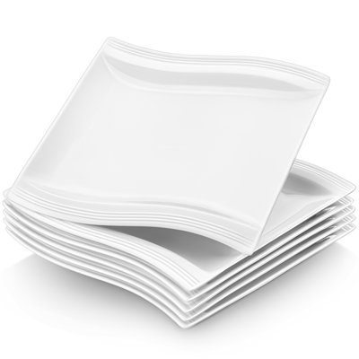 Ensemble de 6 assiettes plates Flora, 10,25 po