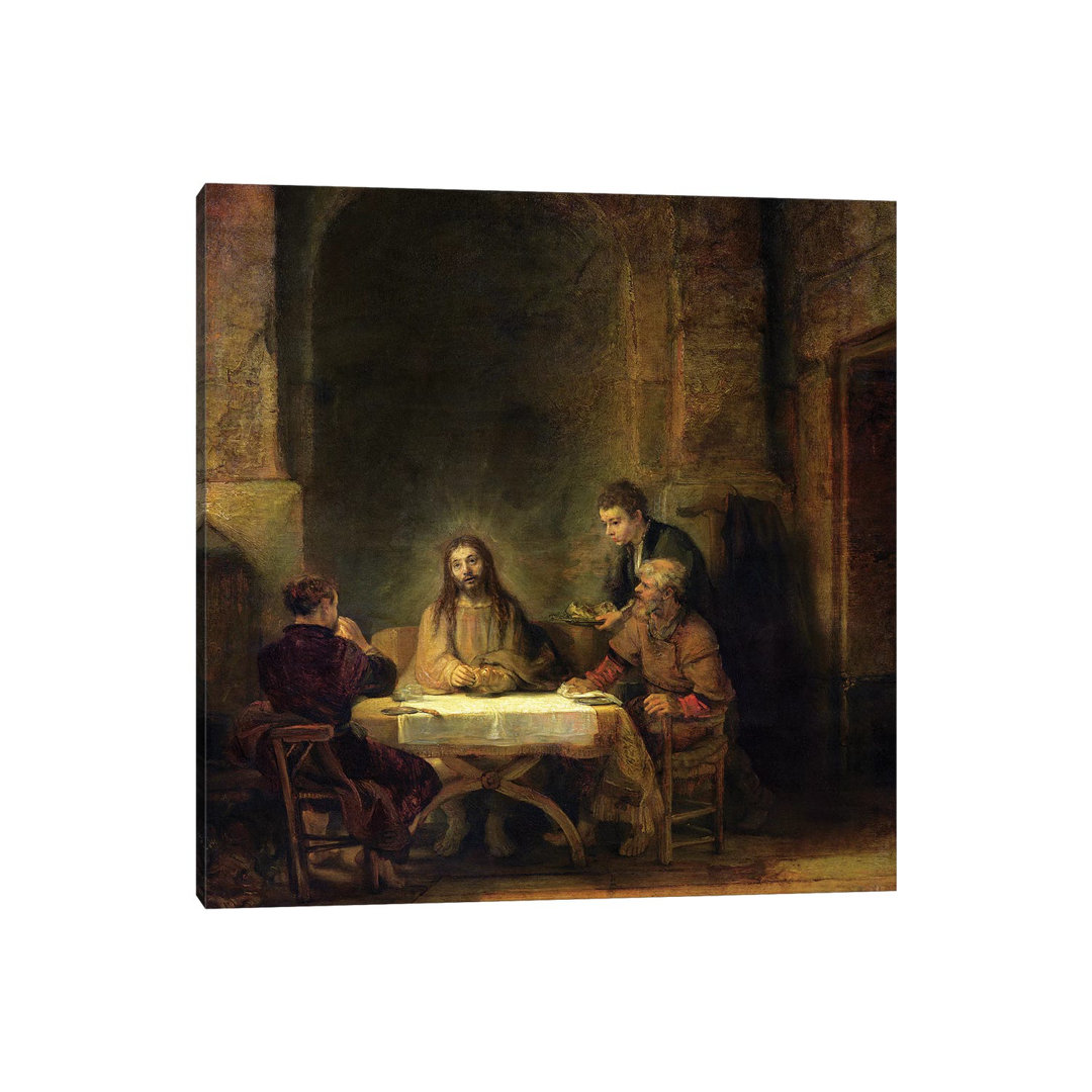 The Supper At Emmaus, 1648 by Rembrandt Van Rijn - Painting on Canvas