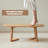 Burlywood Solid Wood Oval Coffee Table
