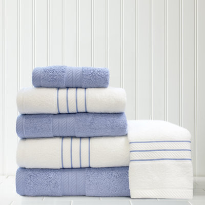 Ensemble de serviettes 6 pièces 100 % coton 