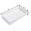 24X14 Ceramic Rectangular Bathroom Sink - White, Polished Finish, For Diverse Spaces Quality Vessel Smooth, Applications