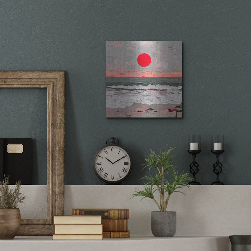 Art mural en métal Latitude Run® «Fuchsia Sunset» par Svetlana Aleynikova, H 12 po x l 12 po