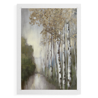 Woodland Walk Neutral - Impression sur toile seulement - NON-CADRE