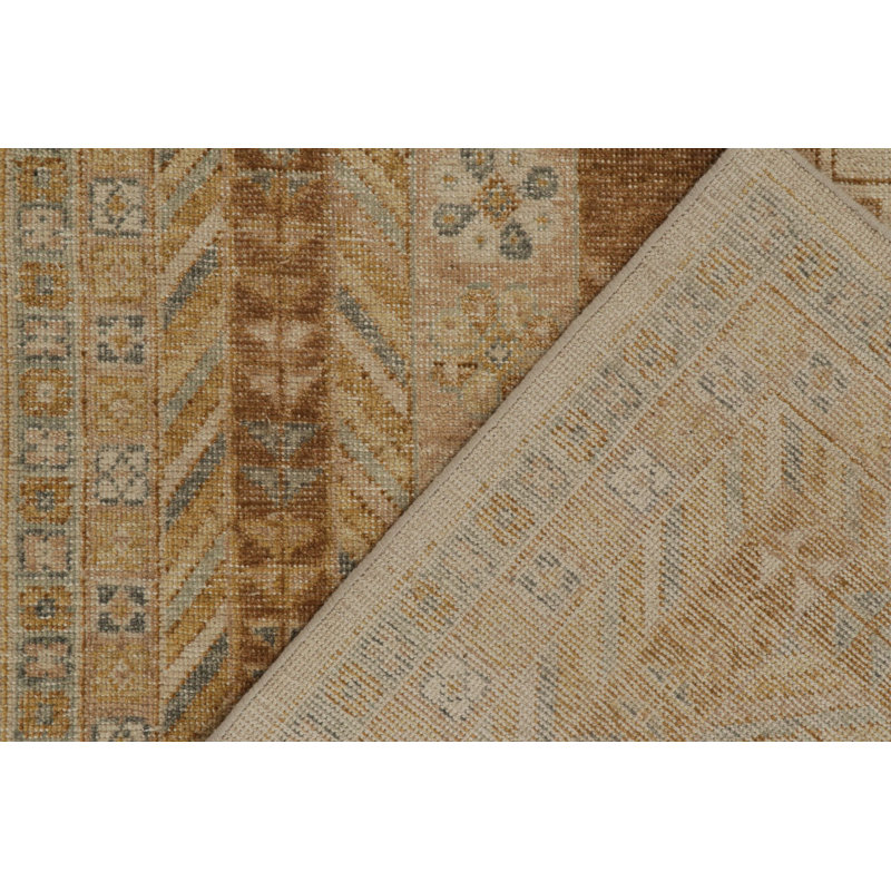 Distressed Hand Knotted Wool Area Rug, Rectangle 12' x 18'