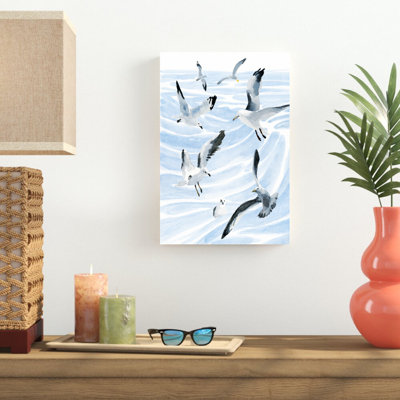 Reproduction d’art sur toile tendue « Seagull soiree II » par Annie Warren