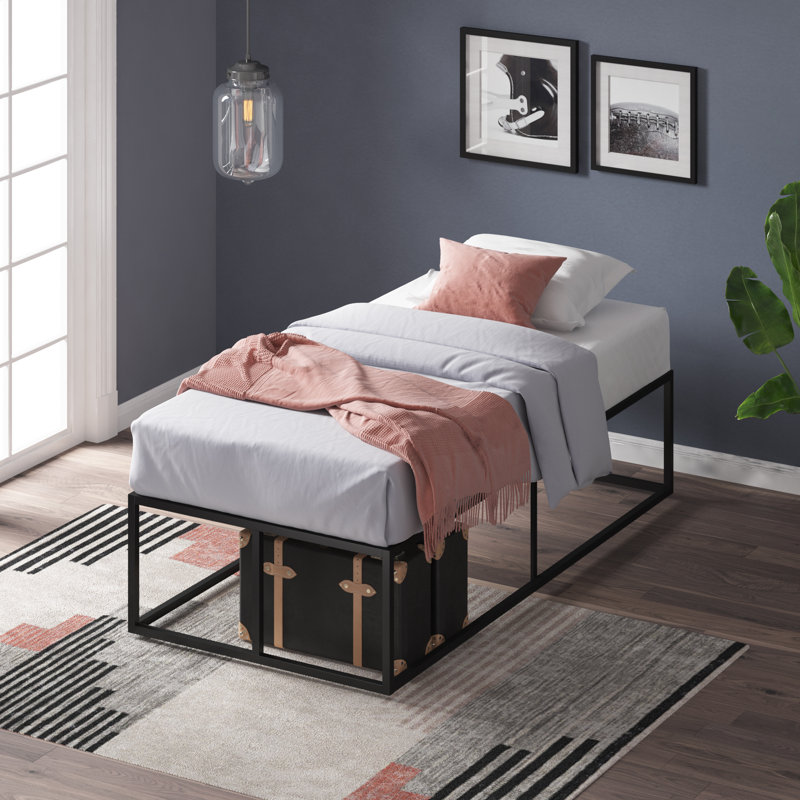 14" Steel Bed Frame, Narrow Twin